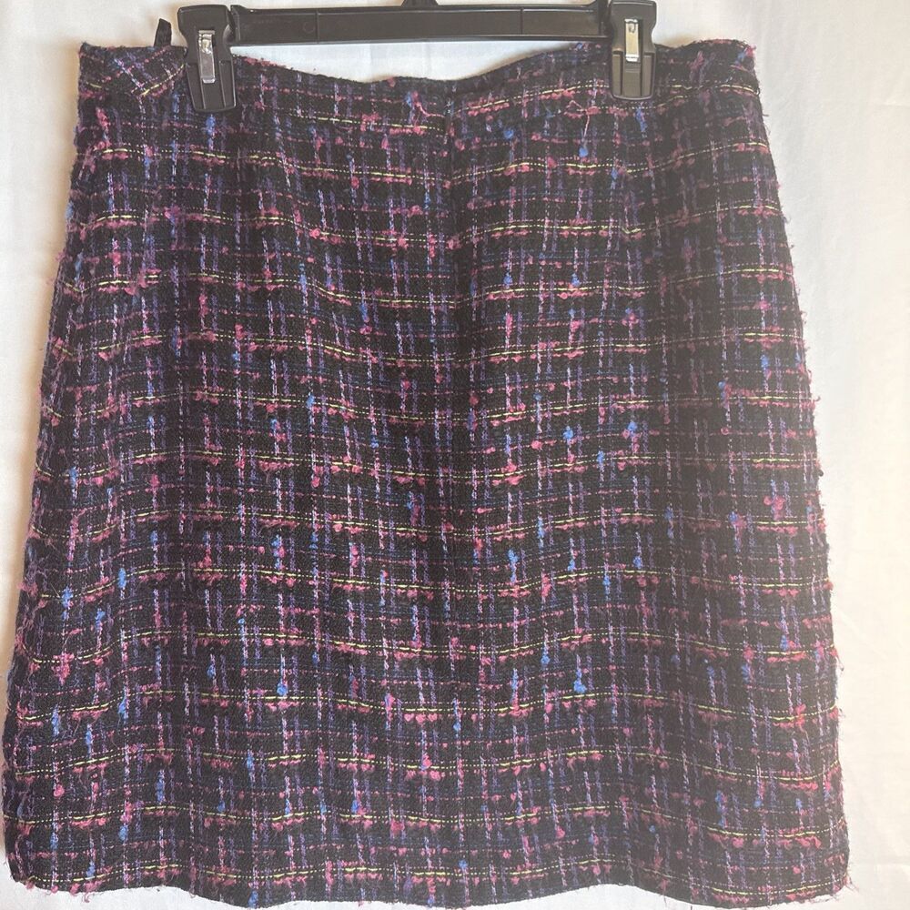Oscar Oscar De La Renta Colorful Skirt Size 14 Petite Preowned - Picture 10 of 16
